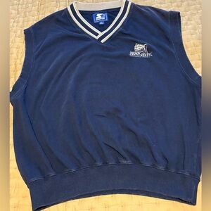 Vintage Penn State University Starter Blue Vest Size XL